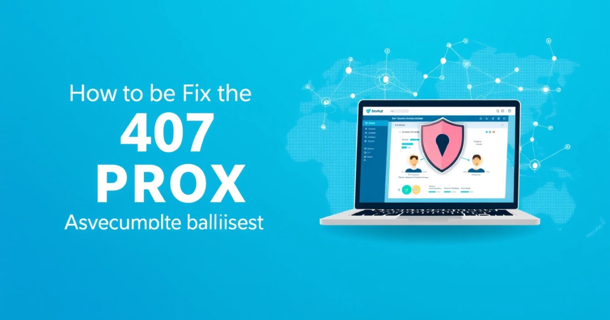 How to Fix the 407 Proxy Authentication Required Error